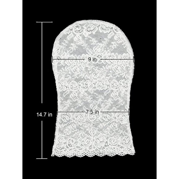 🆕Women White Lace Hole Face Mask Gothic Sexy Halloween Spandex Cosplay Mask - Picture 4 of 5